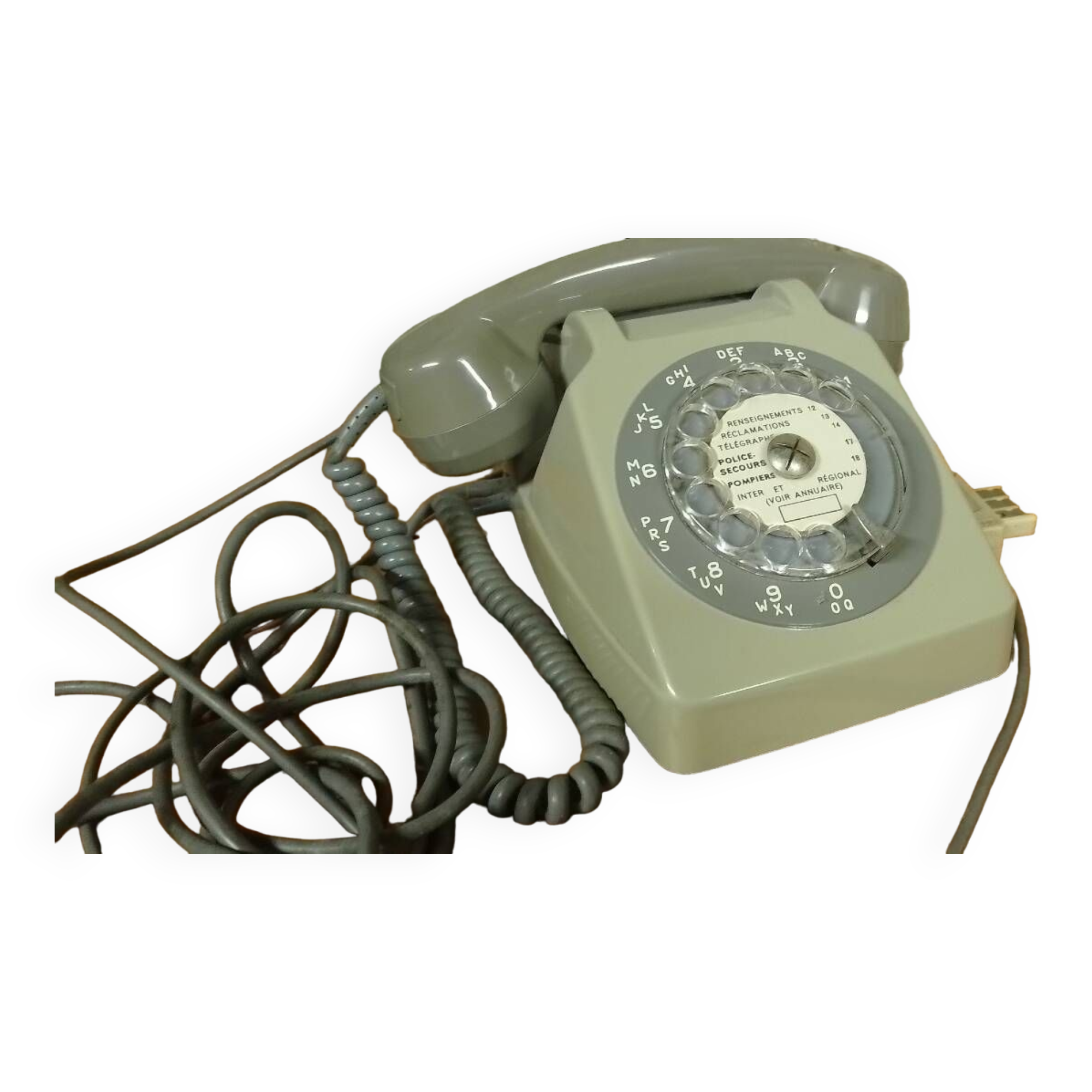Vintage gray telephone