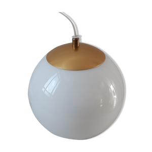 suspension boule globe - opaline