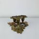 Bougeoir laiton trio de fleurs, vintage