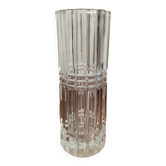 Vase vintage en verre sculpté