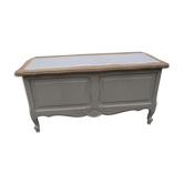 Banc coffre style louis XV en chêne massif
