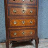 Secretary in a week planner style from the Louis XVI period in marquetry (to be restored)