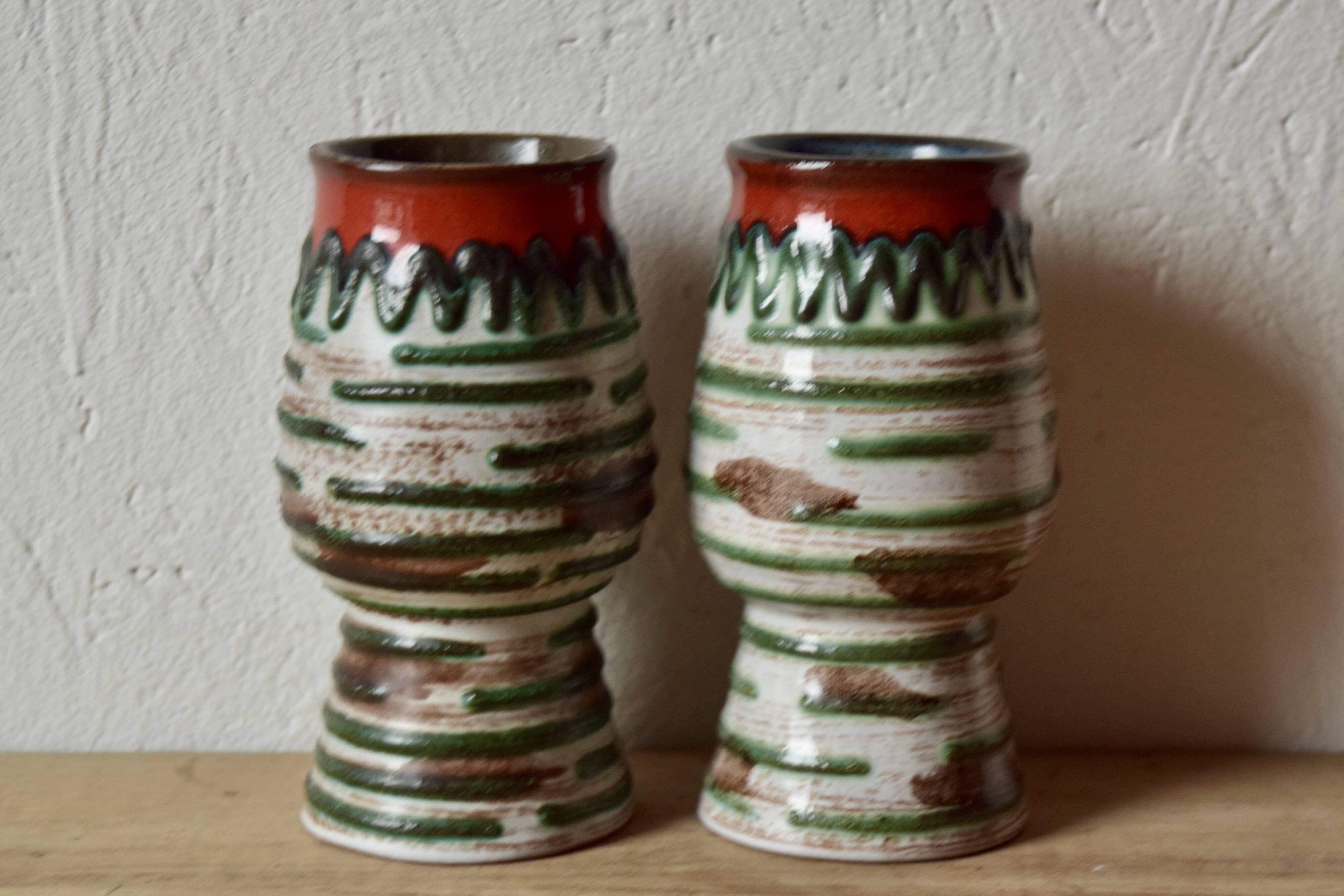 Pair of small vintage ceramic vases