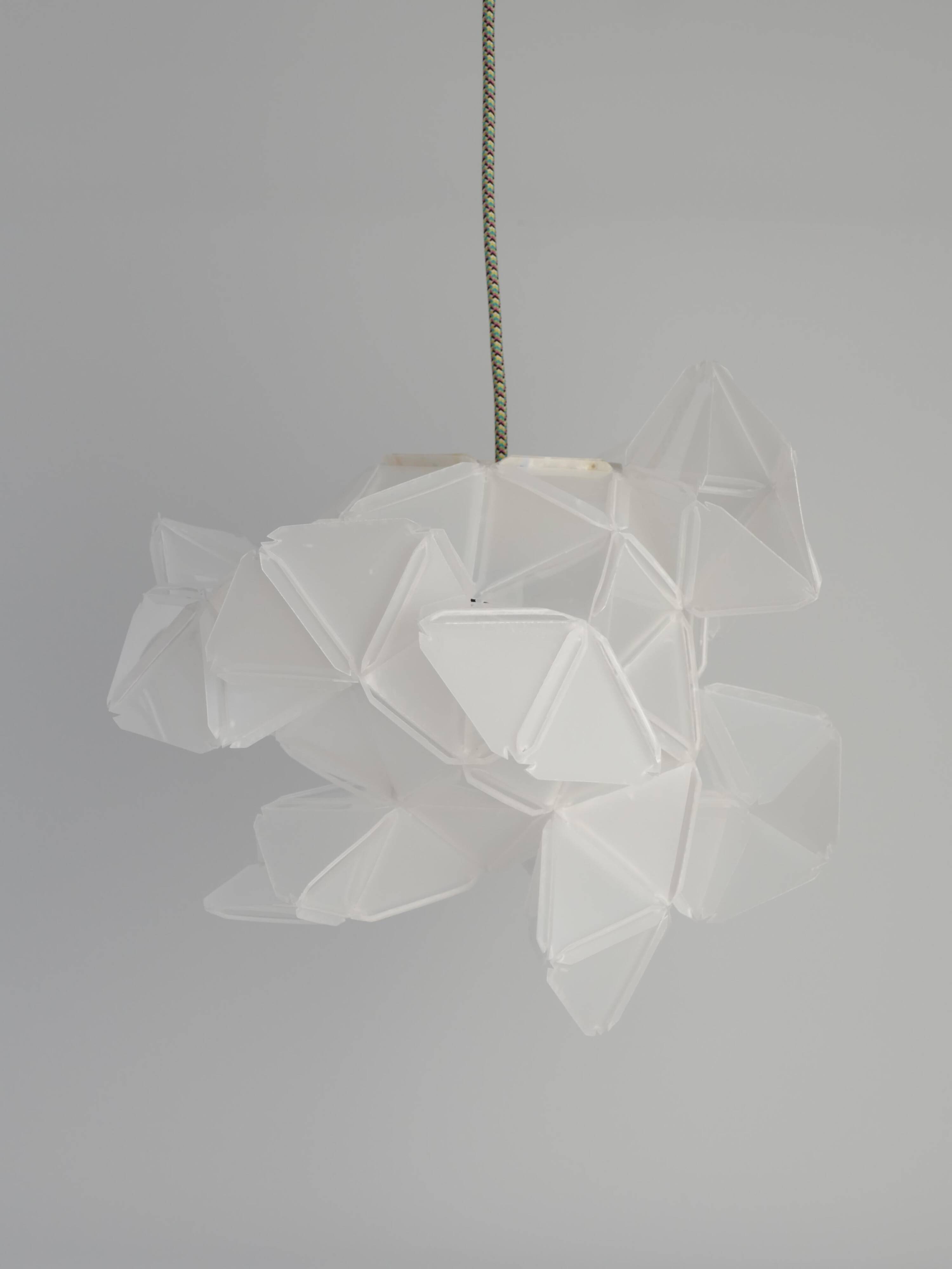 Labyrinth, Hazy, Artisan Light Sculpture with Integrated Fixture, By Republiken