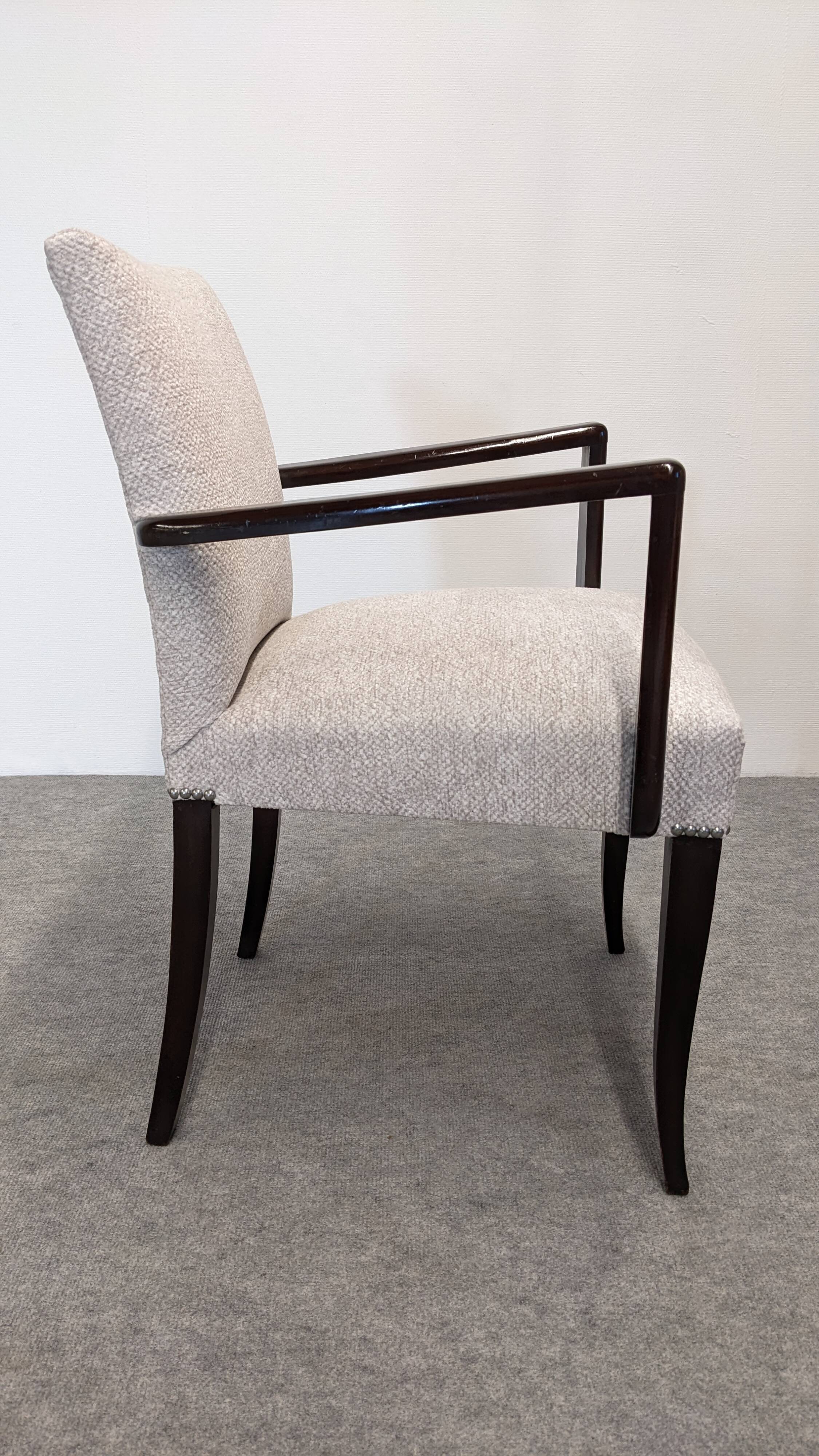 Paire de fauteuils bridges Art déco, France vers 1920