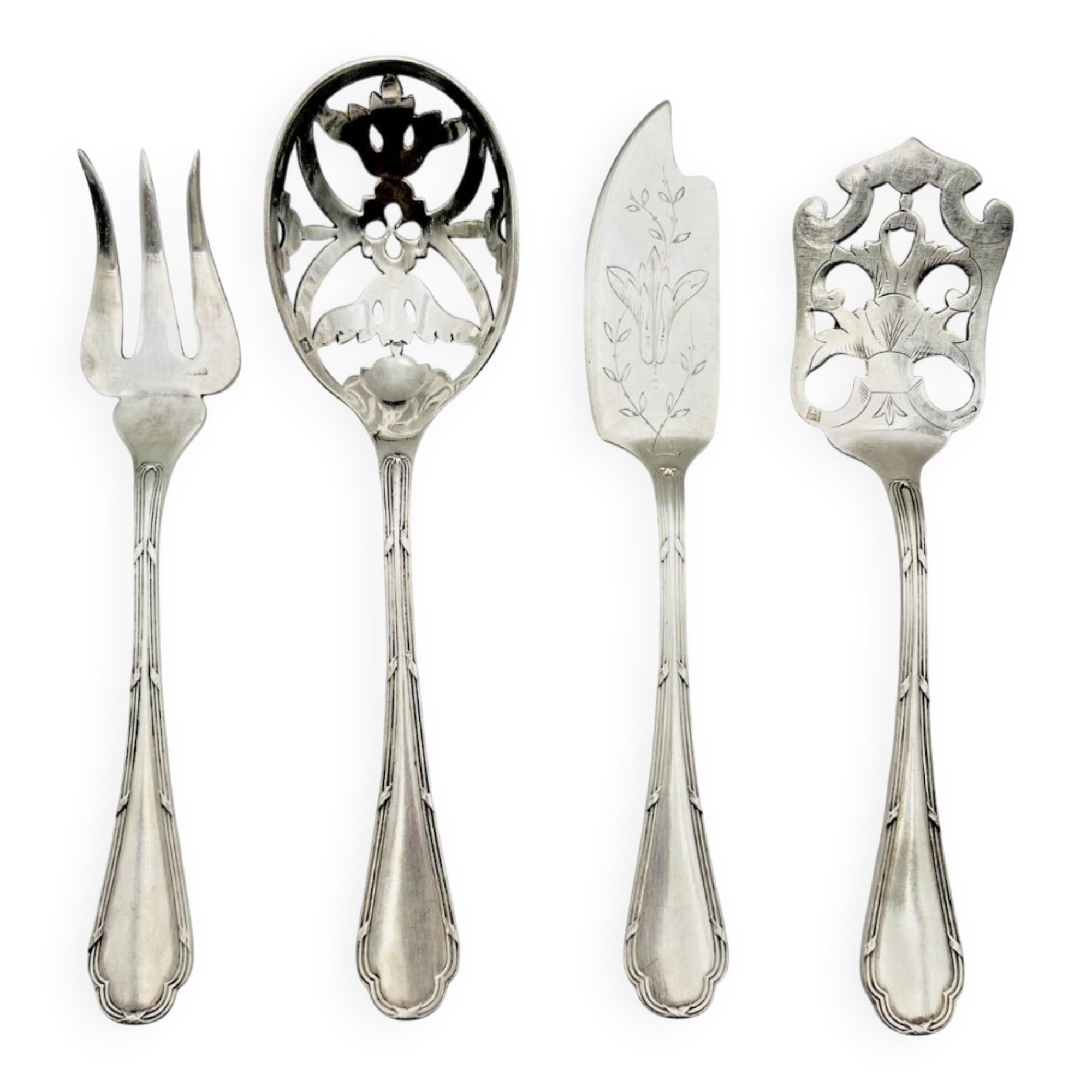 Ercuis 4-piece silver-plated dessert set - 654005