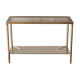Neoclassical brass and glass console 1970