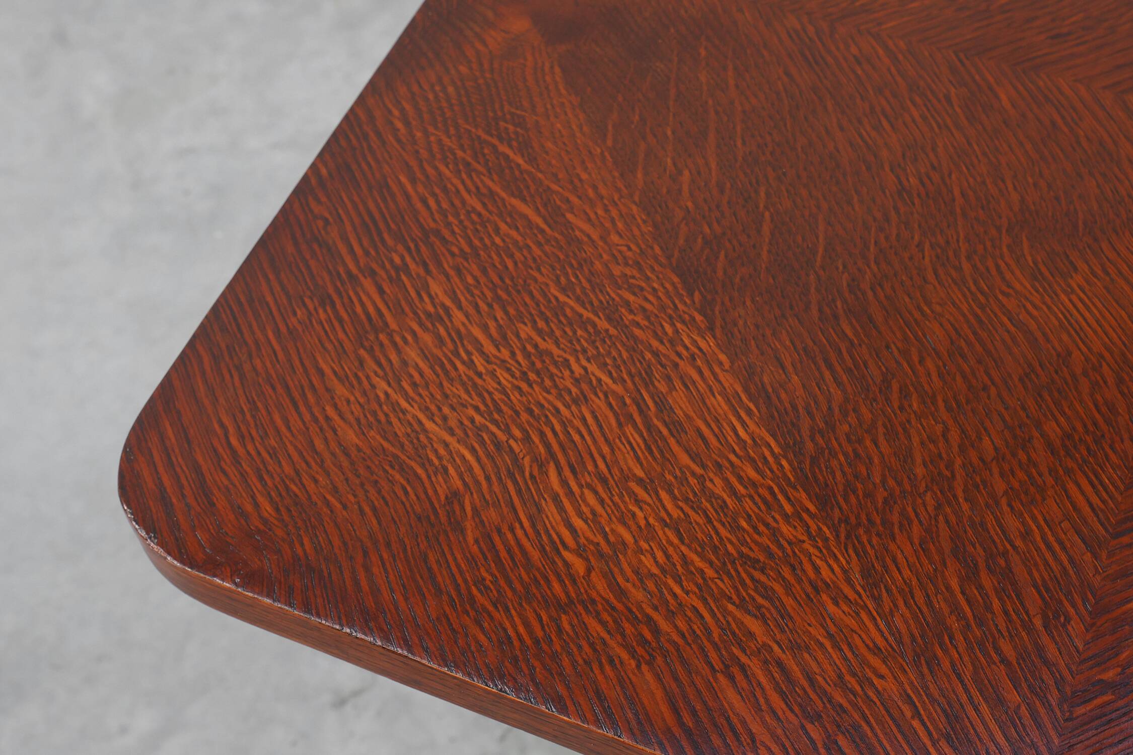 Art Deco square side table in oak veneer, France ca. 1925