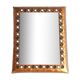 Miroir mural rectangulaire en cuivre émaillé signé Michel