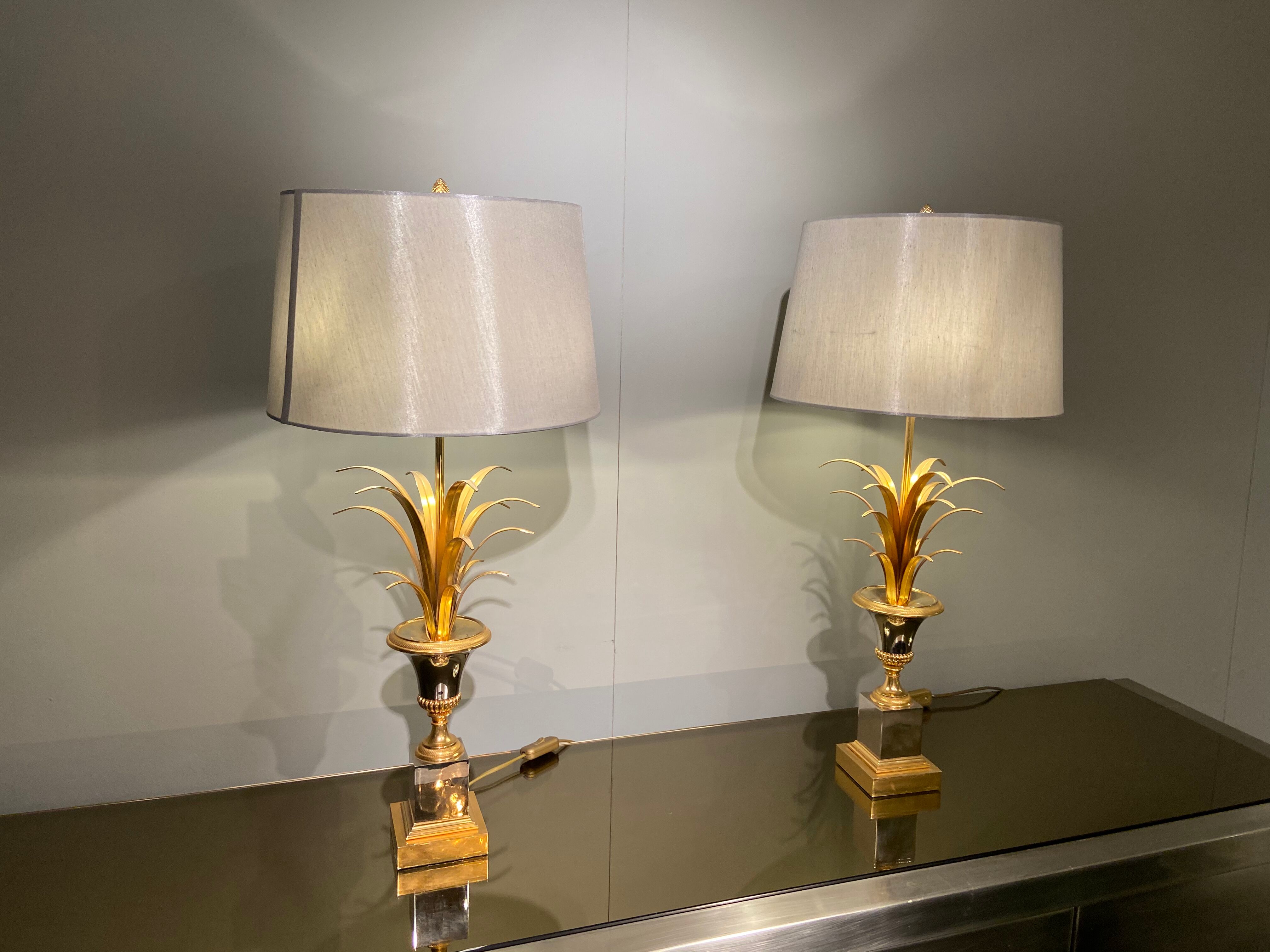 Pair of pineapple lamps by Boulanger, Belgium, 1970