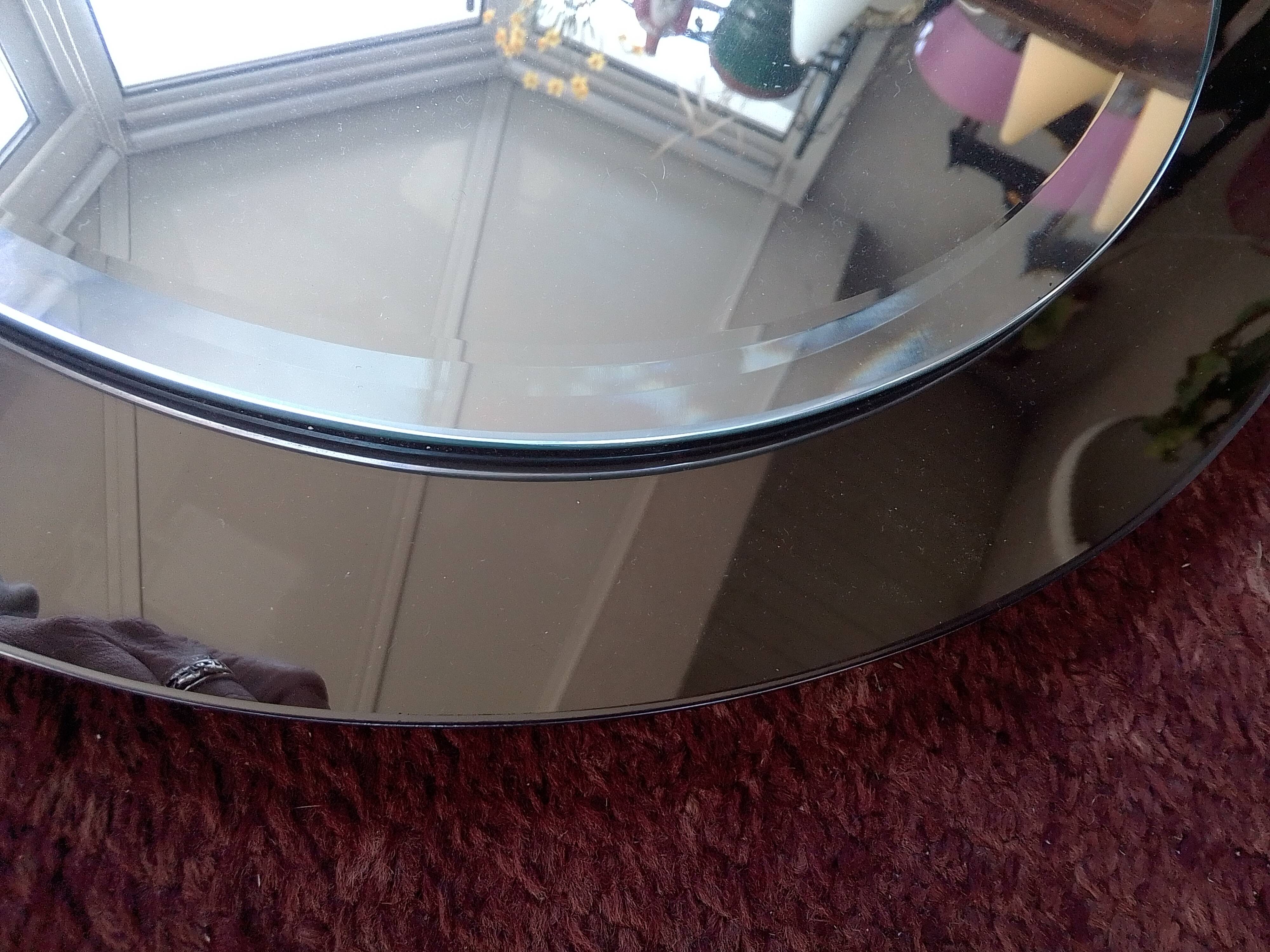 Italian oval mirror by Antonio Lupi for Cristal Luxor