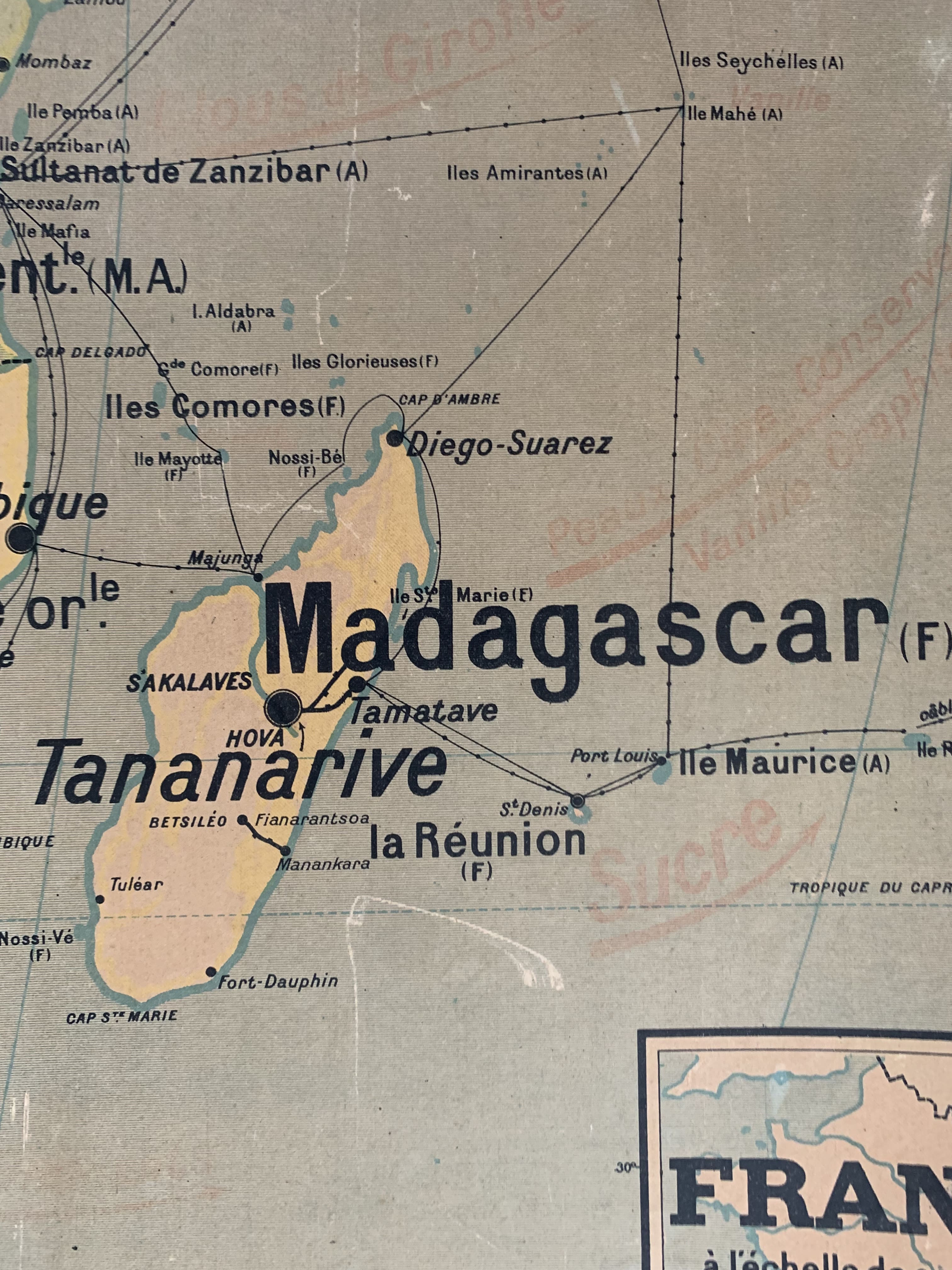 Old map Political Africa - n°17 and 17 bis by Vidal Lablache