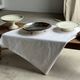 Pedestal dish in earthenware with green plant friezes H12 D24