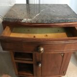 Art Deco wood and marble bedside