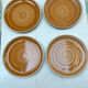 4 flat plates in stoneware