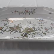 Large octagonal earthenware dish Lallier in Moustiers