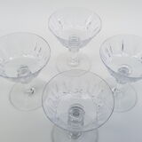 4 Baccarat crystal champagne cups, picadilly model