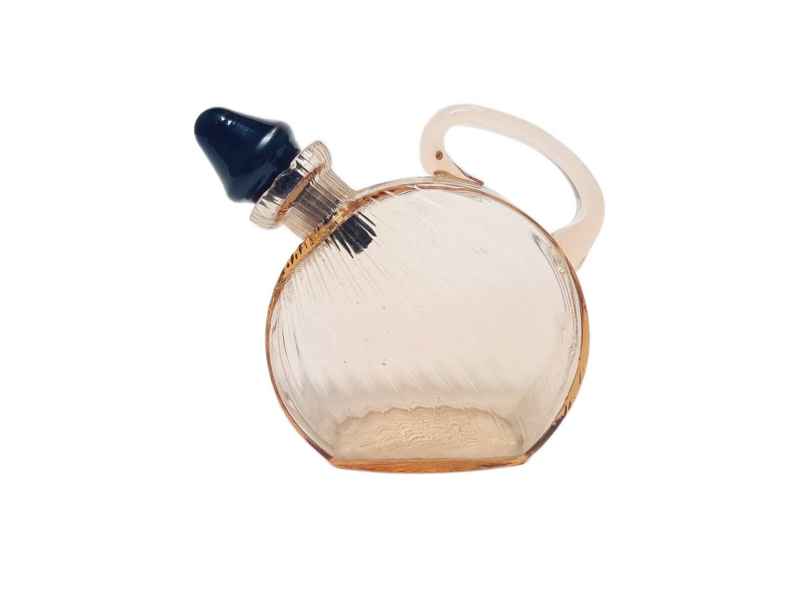 Art Deco carafe from Hortensja Glassworks, Poland, 1930s