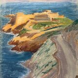 Paintings lot of 3 Pastel Ed. Pannetier (1884-1965) Orientalist Marine (?)