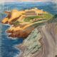 Paintings lot of 3 Pastel Ed. Pannetier (1884-1965) Orientalist Marine (?)