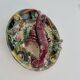 Wall plate in slipware, Caldas da Rainha, Palissy, 1930s, vintage