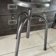 Height-adjustable tripod metal stool