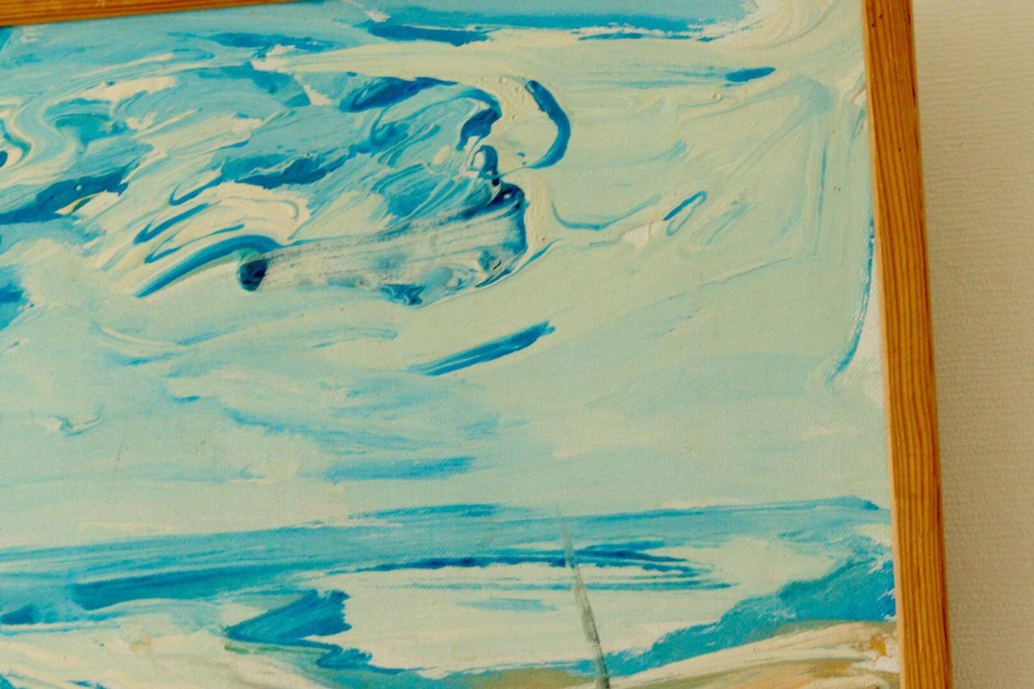 Oil on Swedish canvas "Grötviks Hamn Quarry", Carl-Erik Andersson