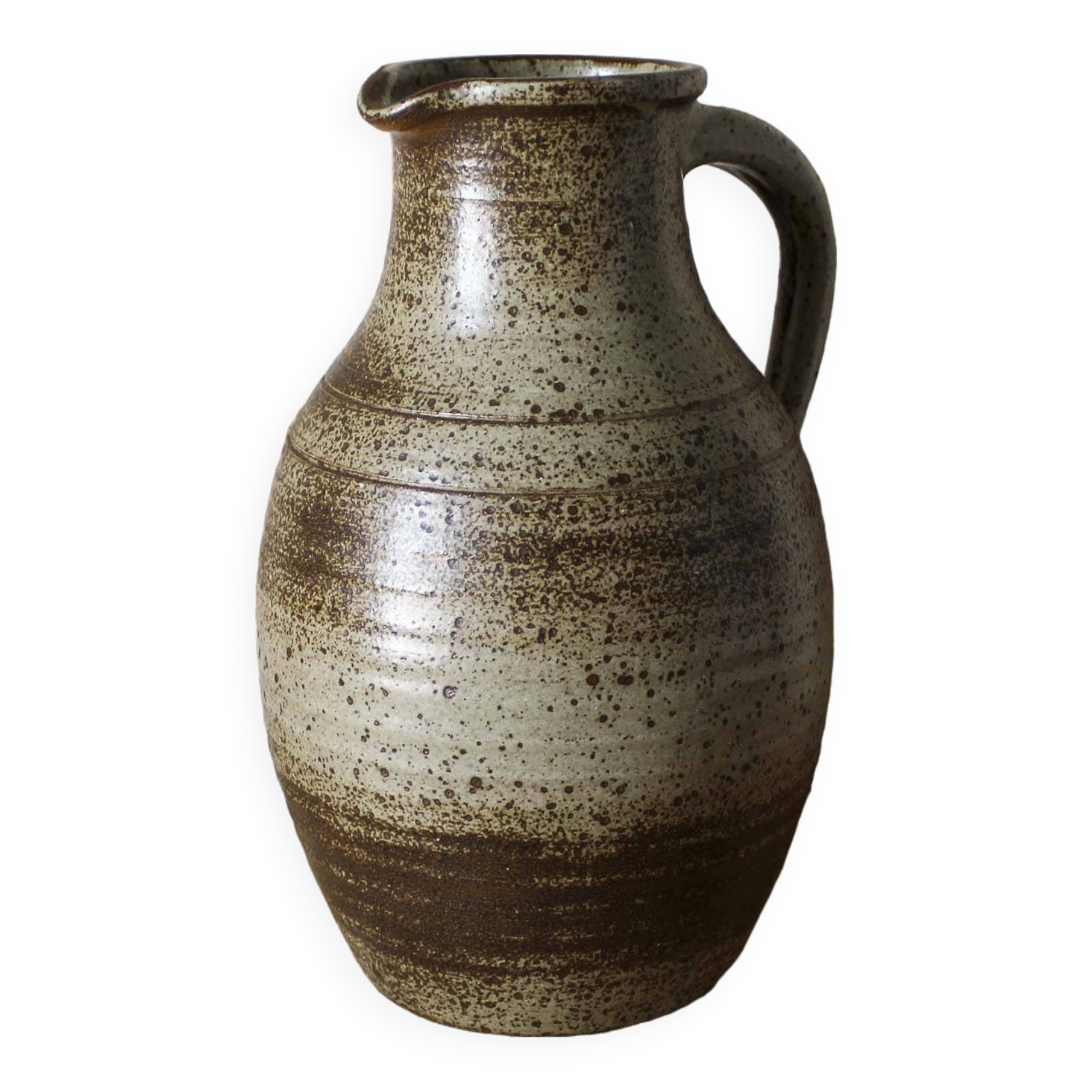 Large pyrite stoneware pitcher Le Cep