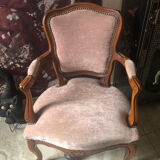 Fauteuil cabriolet en velours