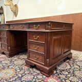English Chesterfield Desk with Green Leather