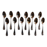 12 Silver-plated metal mocha spoons