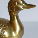 Vintage solid brass duck