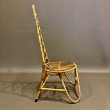 Scultptural chair in rattan 1960