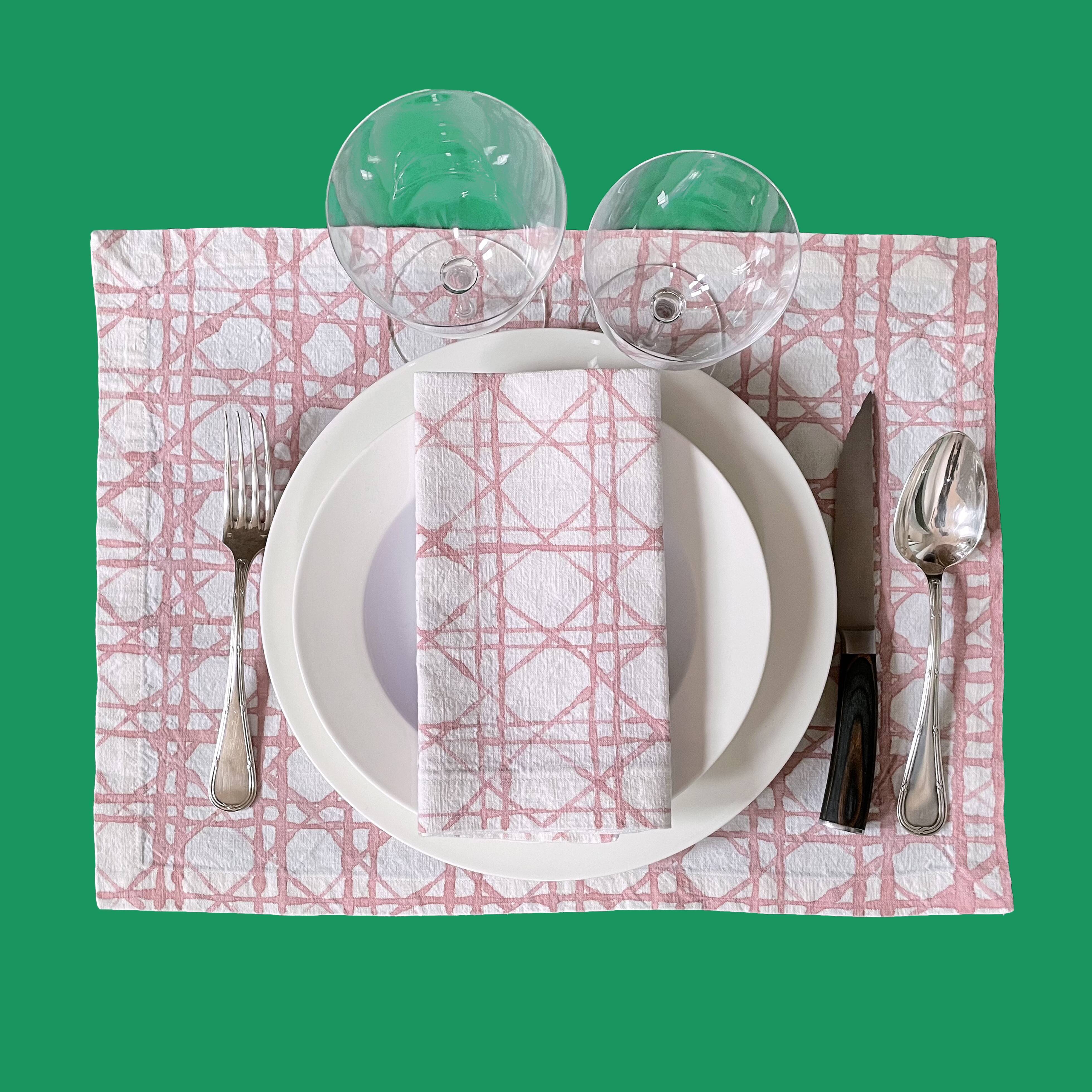 Set de table cannage terre