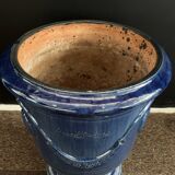 Vase d’Anduze émaillé bleu traditionnel – Modèle N°3 - 2