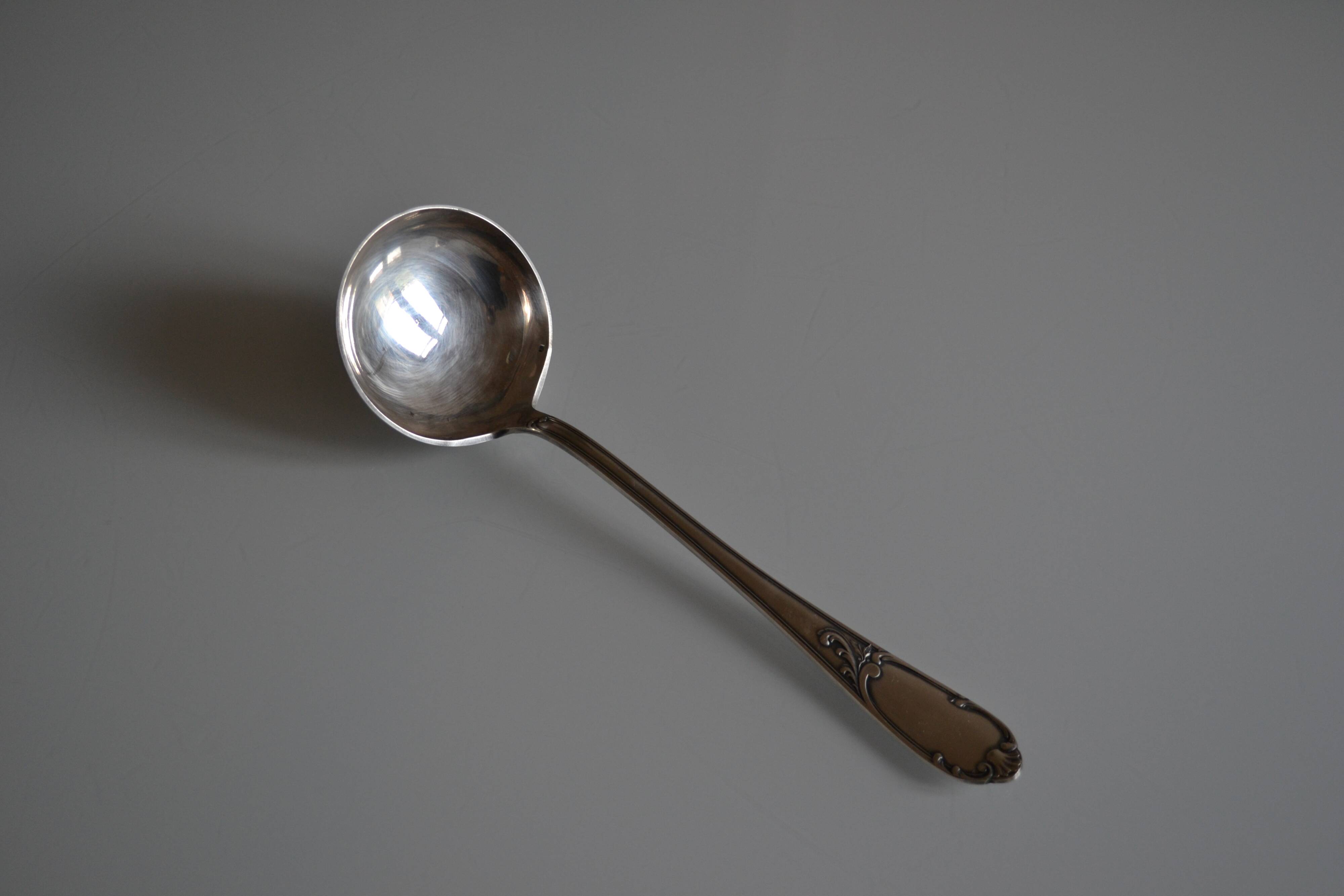 Silver metal ladle goldsmith frionnet francois