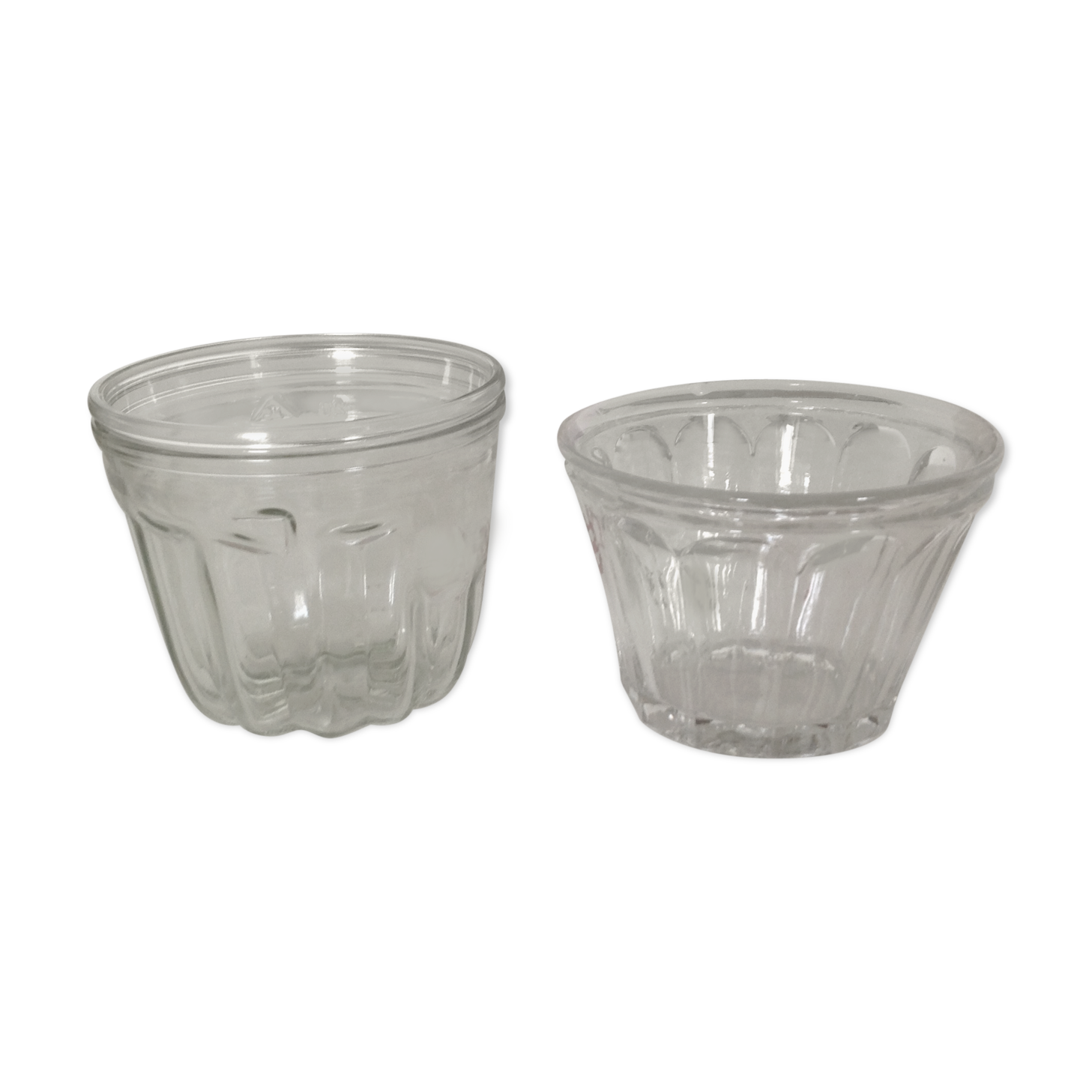 Duo of 2 old jam jars