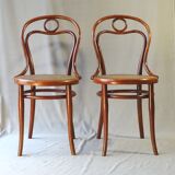 Set of 2 Thonet chairs N°31, 1885, antique cannages