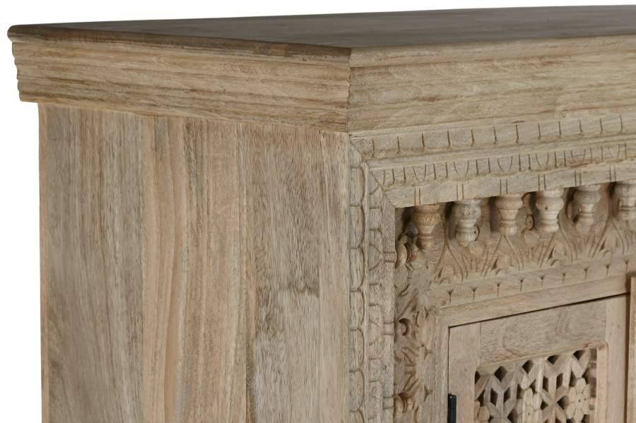 Mango wood cabinet 110x43x188 natural