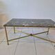 Marble and brass coffee table