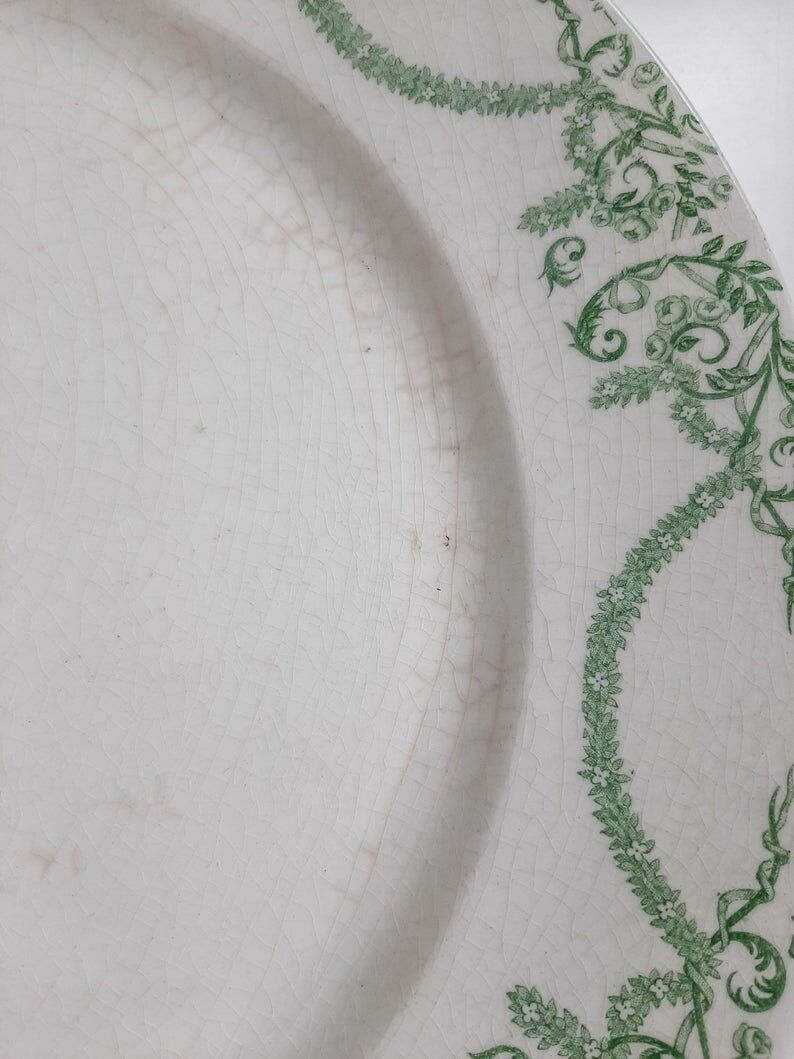Round dish "Napoleon" Creil - Montereau Labrador Iron Land