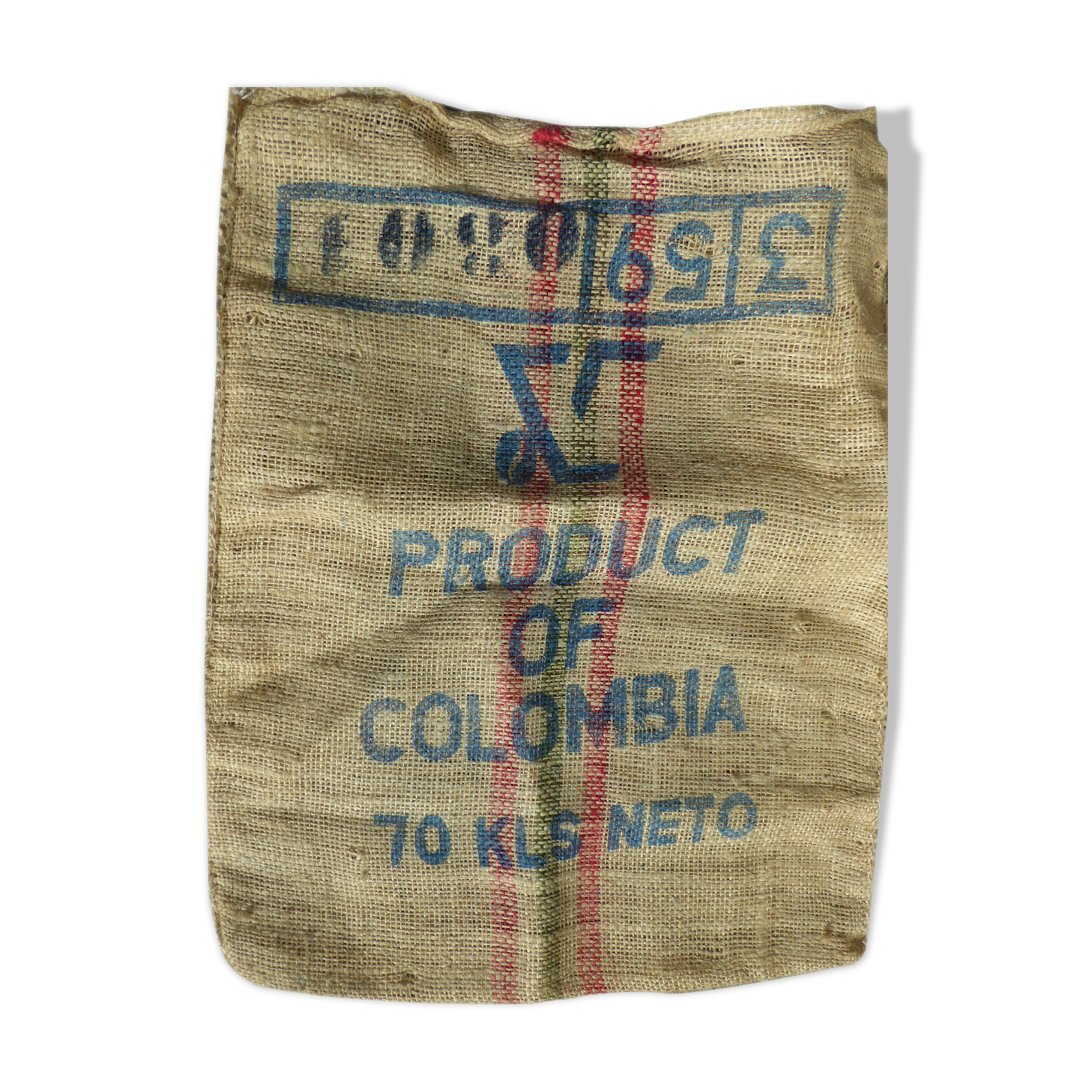 Carcafé Colombia triple stripe jute bag