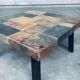 Brutalist Style Coffee Table in Slate Stone, 1970s