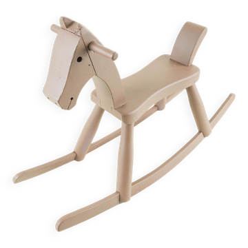 Kay Bojesen wooden rocking horse, Danish design toy from the 1970s