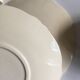 4 cups set in ivory faience from Sarreguemines to godrons