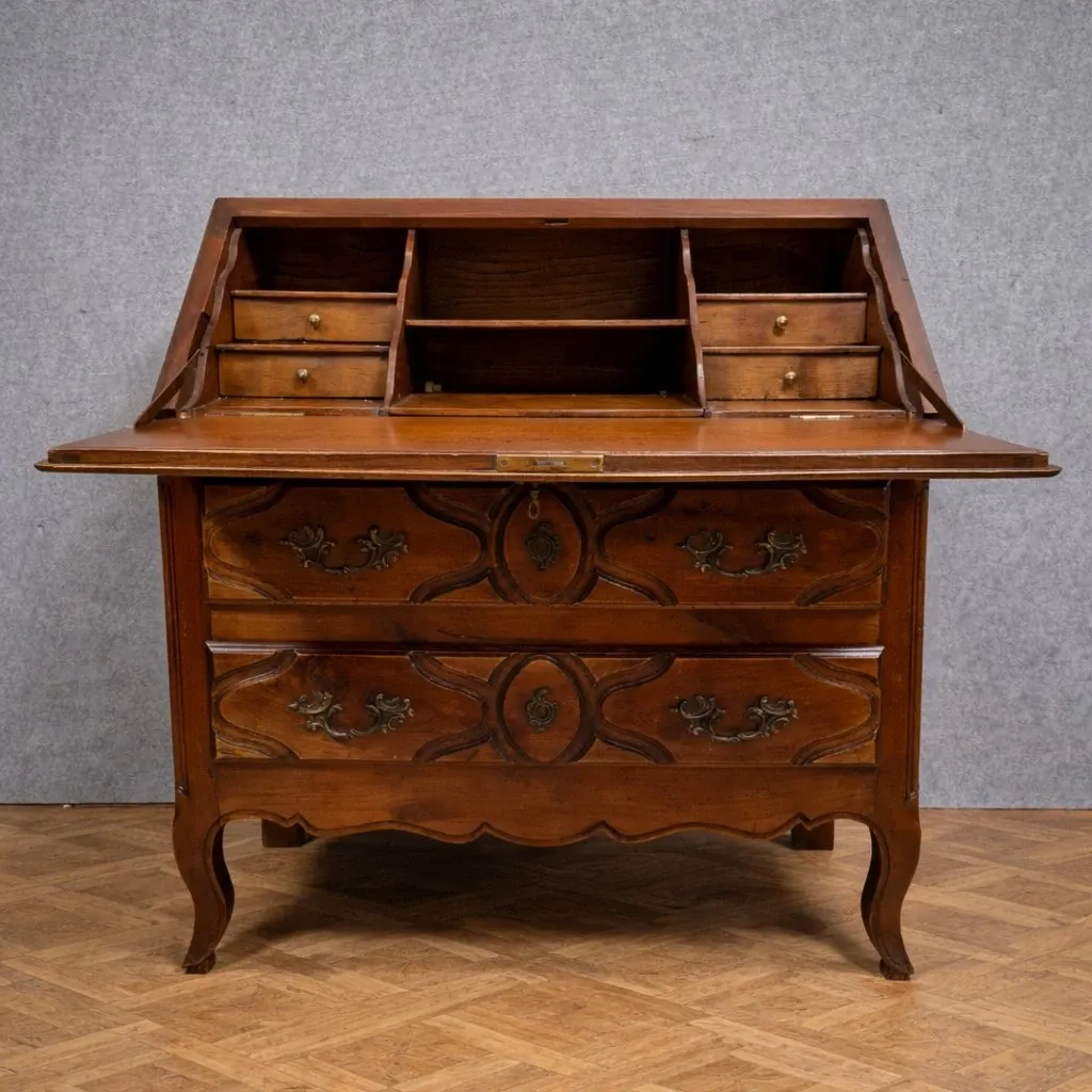 Antique Scriban chest of drawers in solid wood – Louis XV style