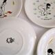 Four plates The 4 seasons by Jean Effel earthenware Salins 60s