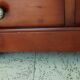 Louis Philippe style coffee table in cherry wood with large drawers.