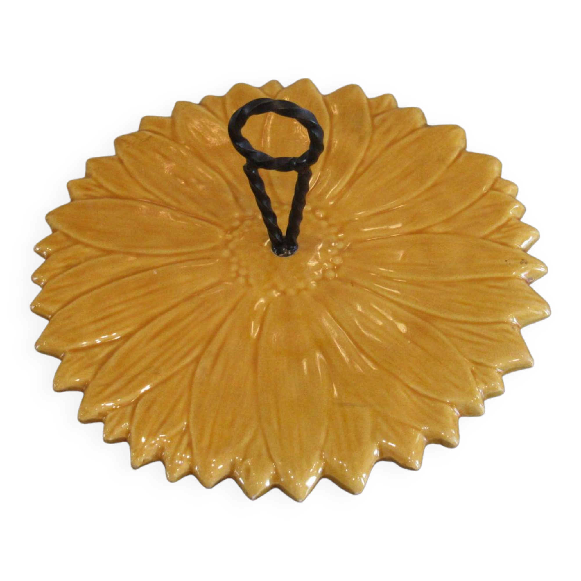 Yellow ceramic tray gaby cerame vallauris
