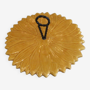 Yellow ceramic tray gaby cerame vallauris